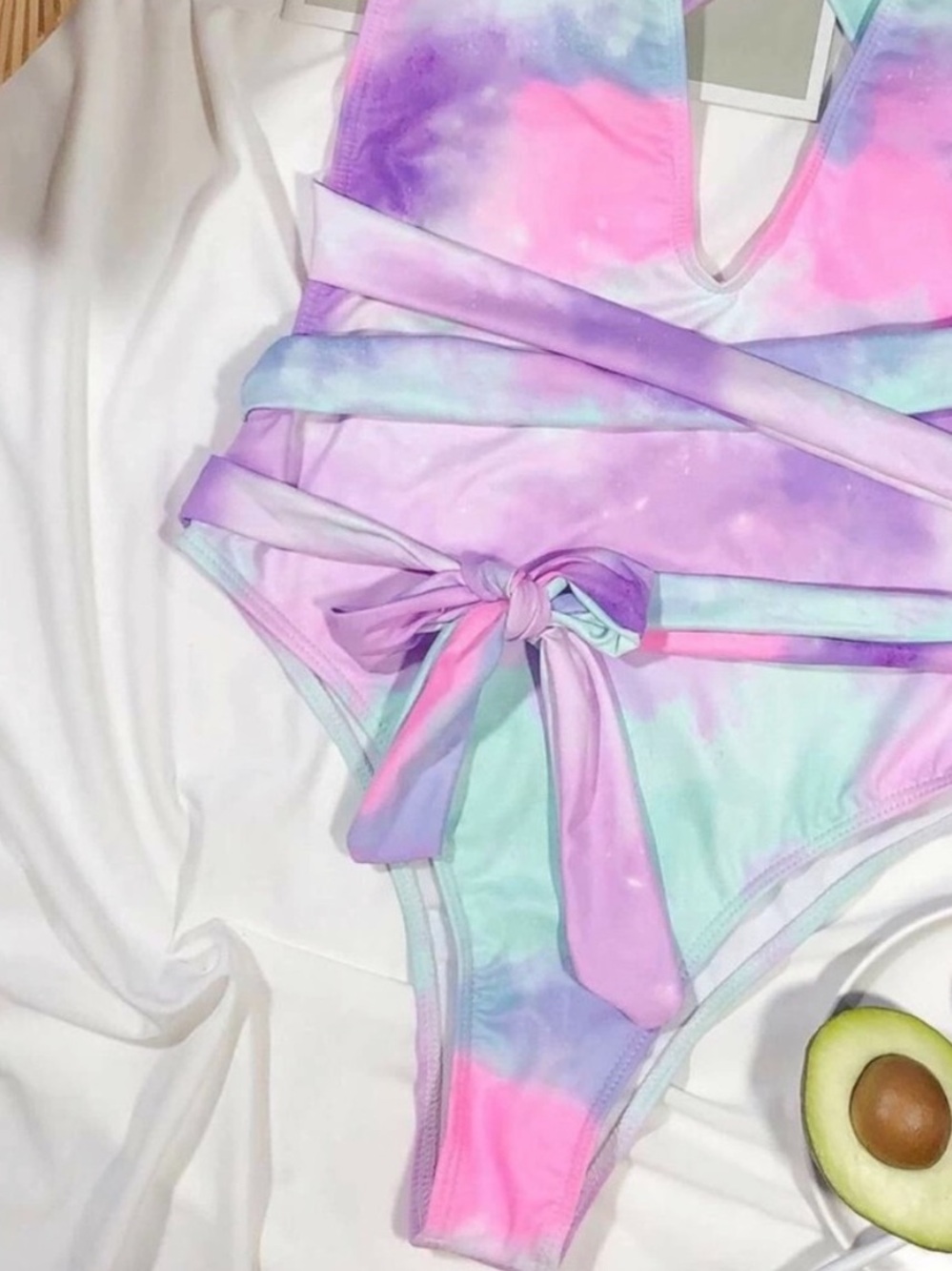 NWOT Tie Dye One Piece Multi-Way Swimsuit - size S - Picture 4 of 15